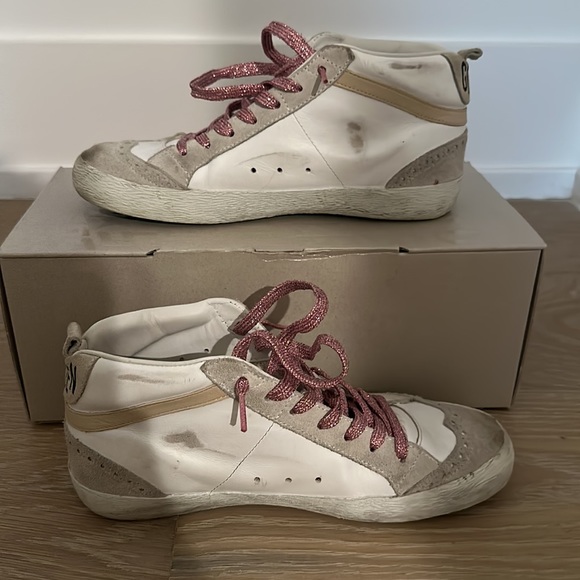 Golden Goose Mid Star Private Edit Color: White/Ice/Multi/Beige; Discontinued - Picture 2 of 8